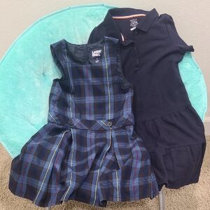NWOT Girls Lands End Uniform Dress Jumper bundle lot